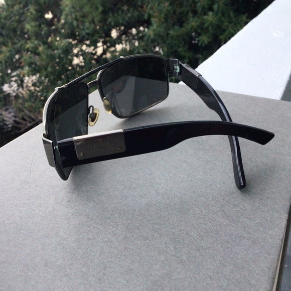 Gucci Aviator Sunglasses in Dark Ruthenium Gray Polarized 1856/S Made in Italy - Picture 9 of 16
